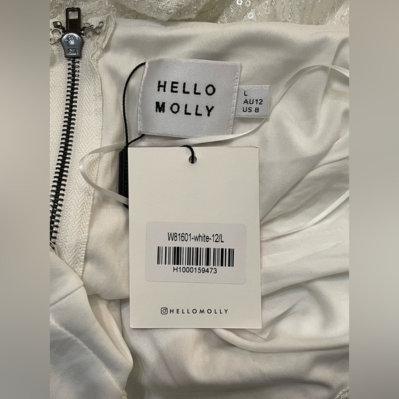 Hello Molly Frequent The Club Dress White Sz 8 NWT - Picture 10 of 11